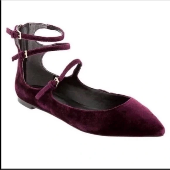 Banana Republic abby burgundy velvet flats - Picture 5 of 8